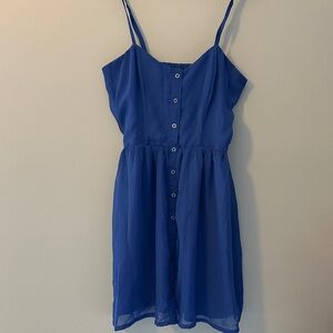 Tommy Hilfiger Blue Button-Front Mini Dress